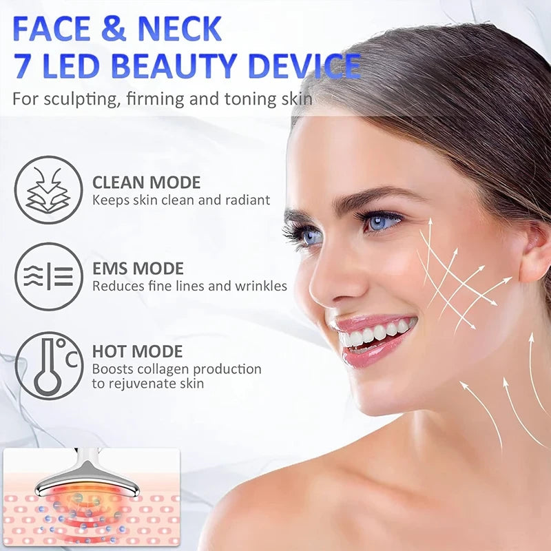 7-Color LED Photon Neck & Face Lifting Device