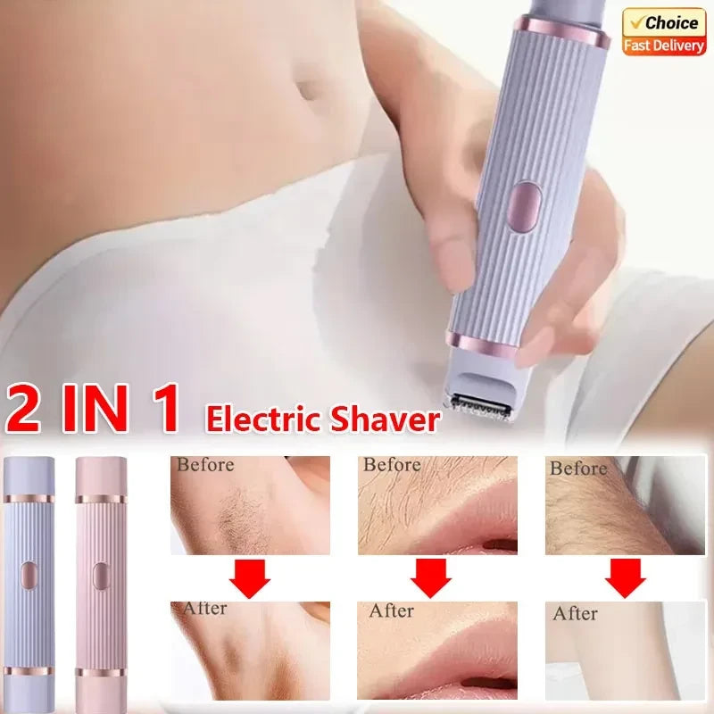 2-in-1 Waterproof Electric Bikini Trimmer
