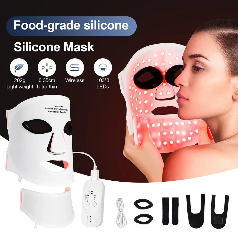 LED Light Therapy Face & Neck Mask