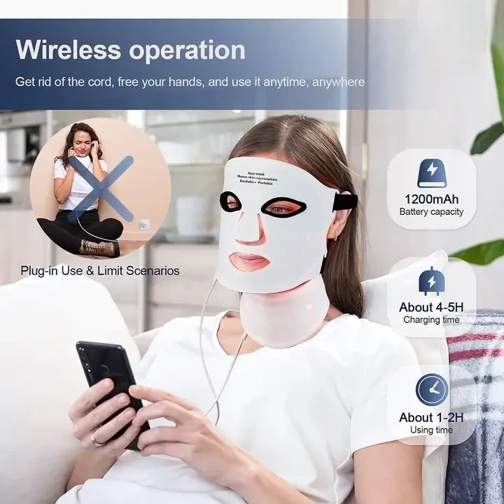 LED Light Therapy Face & Neck Mask