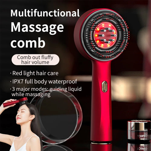 3-in-1 Red Light Scalp Massager & Hair Growth Comb