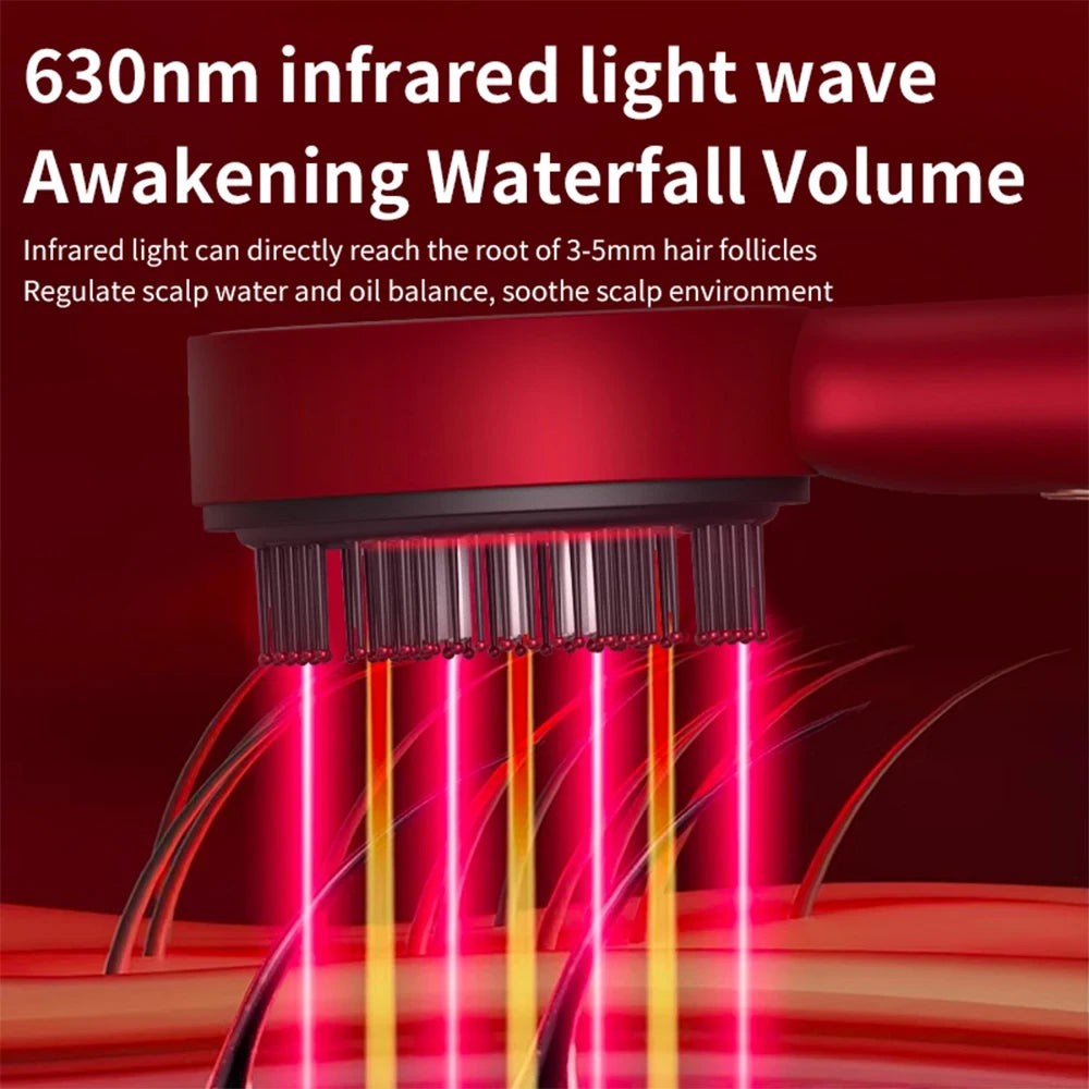 3-in-1 Red Light Scalp Massager & Hair Growth Comb