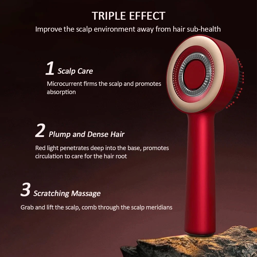 3-in-1 Red Light Scalp Massager & Hair Growth Comb