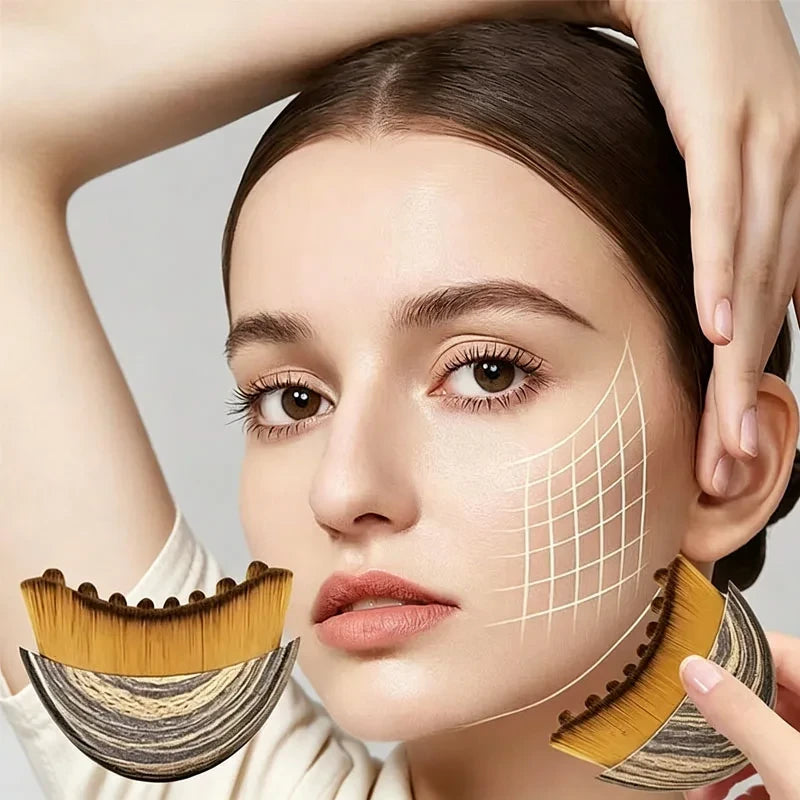Lymphatic Contour Face Brush | Sculpting & Drainage Massage Tool