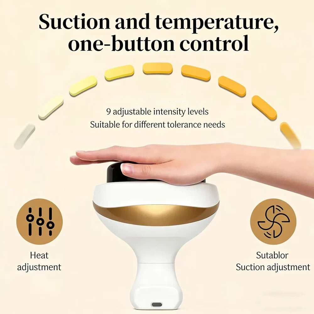 Heated Electric Cupping Massager with LED Light Therapy