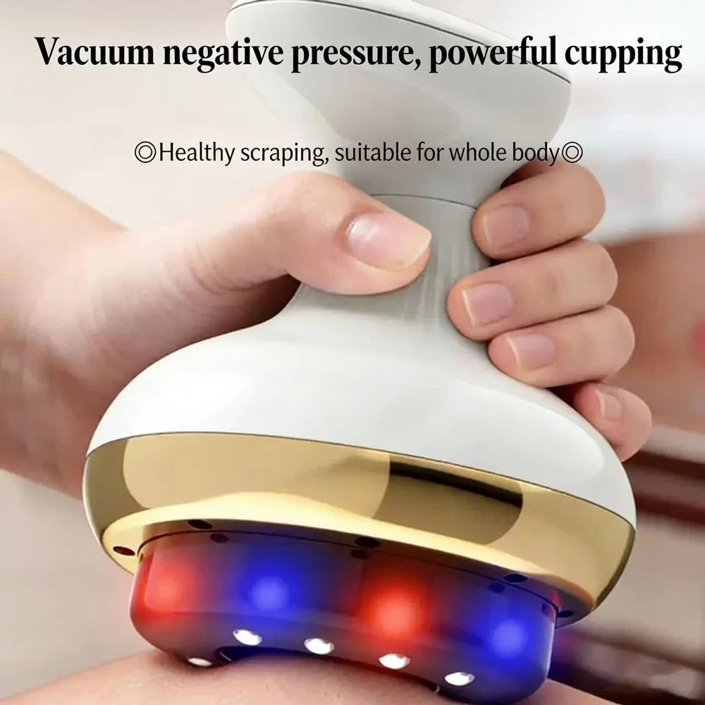 Heated Electric Cupping Massager with LED Light Therapy