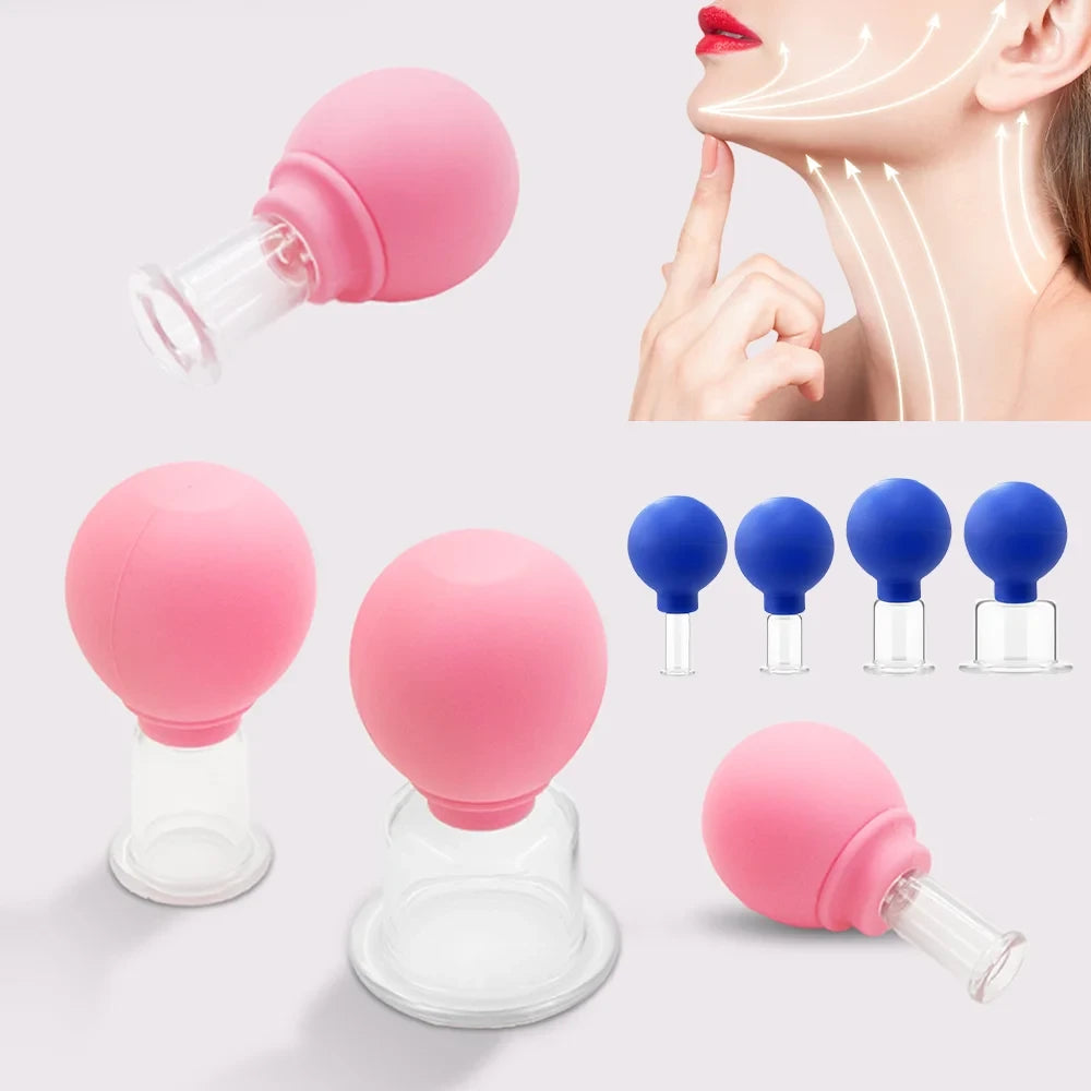 Facial Lifting Vacuum Massage Cups — Glass Cupping Set