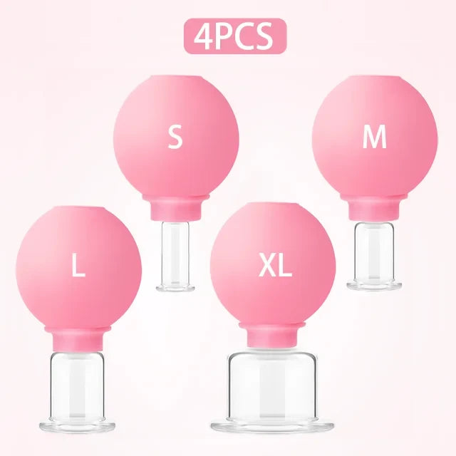Facial Lifting Vacuum Massage Cups — Glass Cupping Set