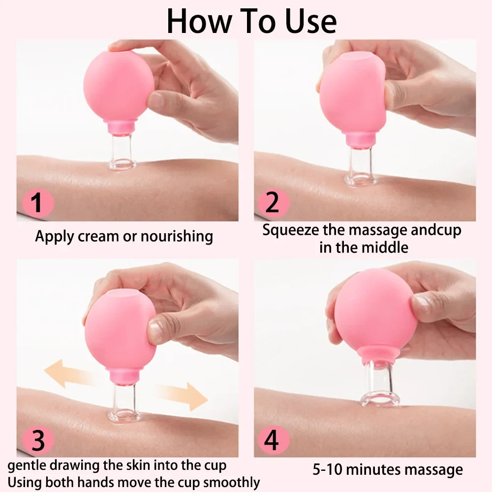 Facial Lifting Vacuum Massage Cups — Glass Cupping Set