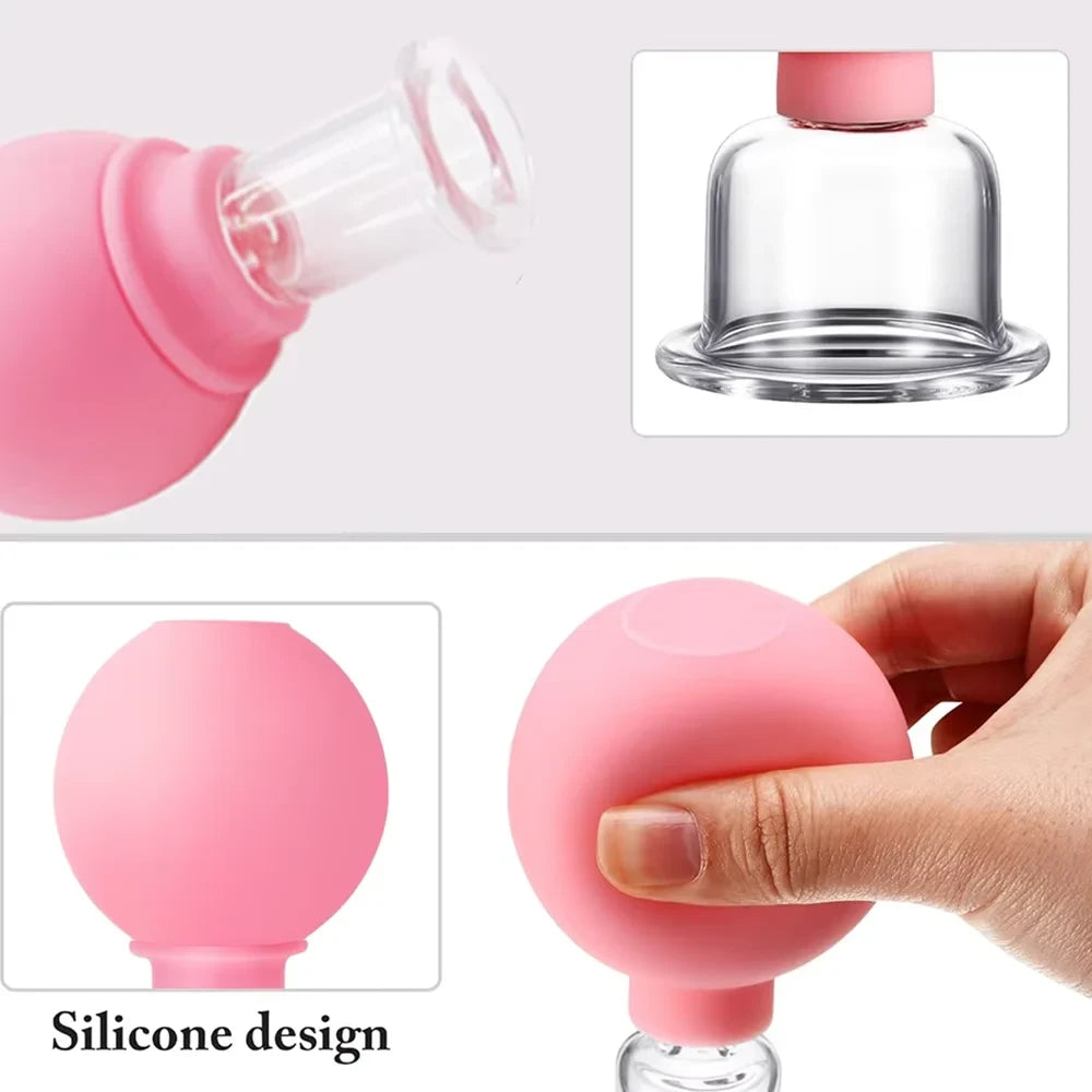 Facial Lifting Vacuum Massage Cups — Glass Cupping Set