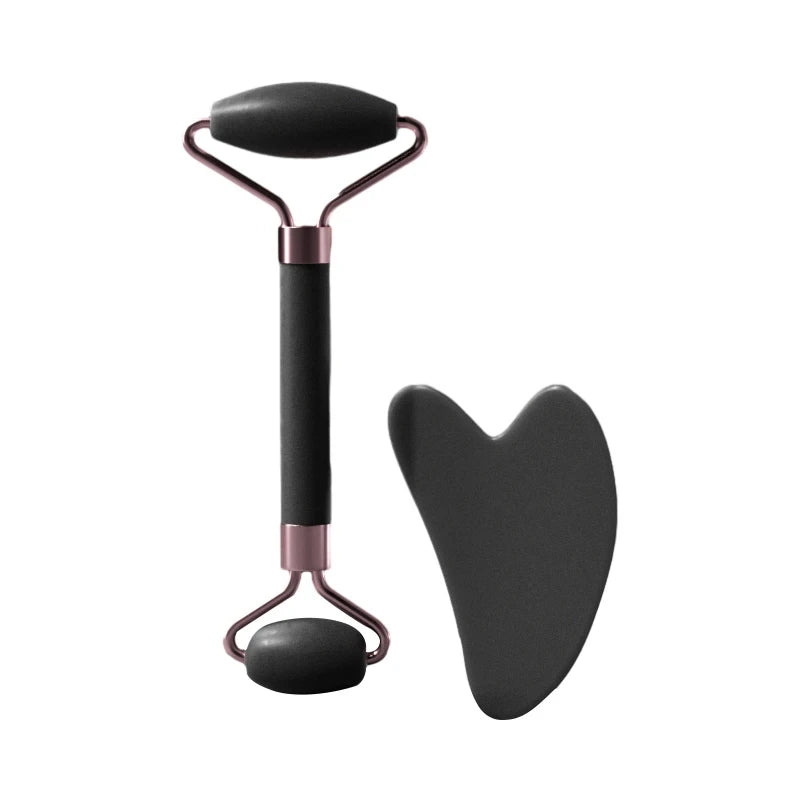 Resin Facial Massage Roller & Gua Sha Set