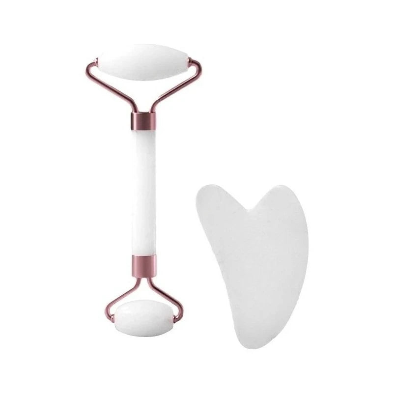 Resin Facial Massage Roller & Gua Sha Set