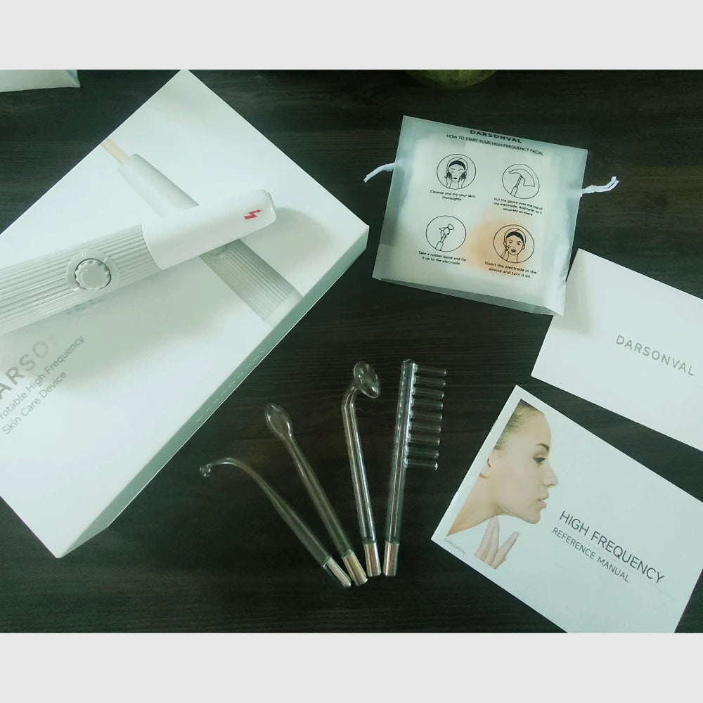 High Frequency Facial Wand | 6-Electrode Acne & Skin Care Kit