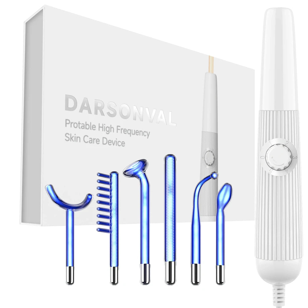 High Frequency Facial Wand | 6-Electrode Acne & Skin Care Kit