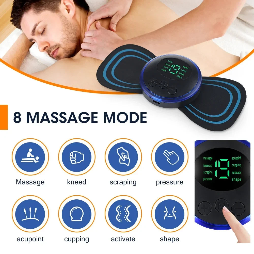 Portable EMS Muscle Massager | 8 Modes & 19 Intensity Levels