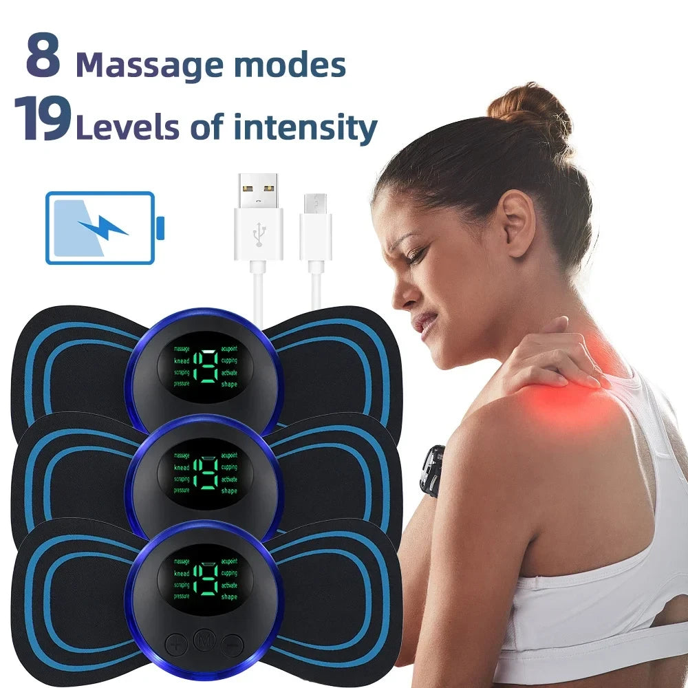 Portable EMS Muscle Massager | 8 Modes & 19 Intensity Levels