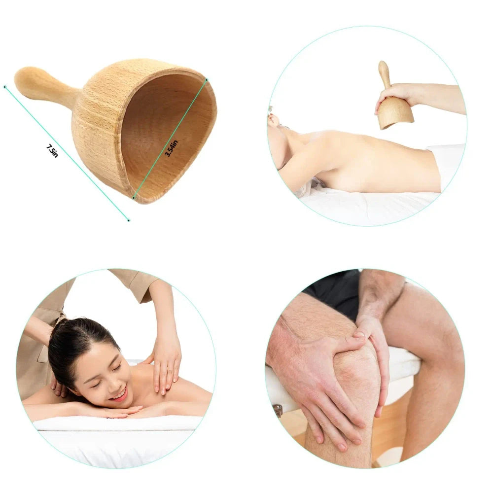 Wooden Maderotherapy Body Massage Tool Set