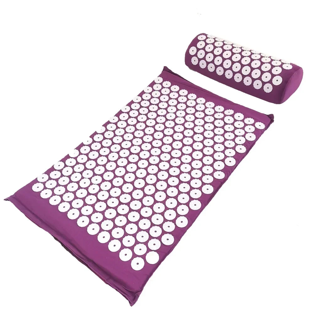 Acupressure Mat & Neck Pillow Set | Back Pain & Sleep Relief