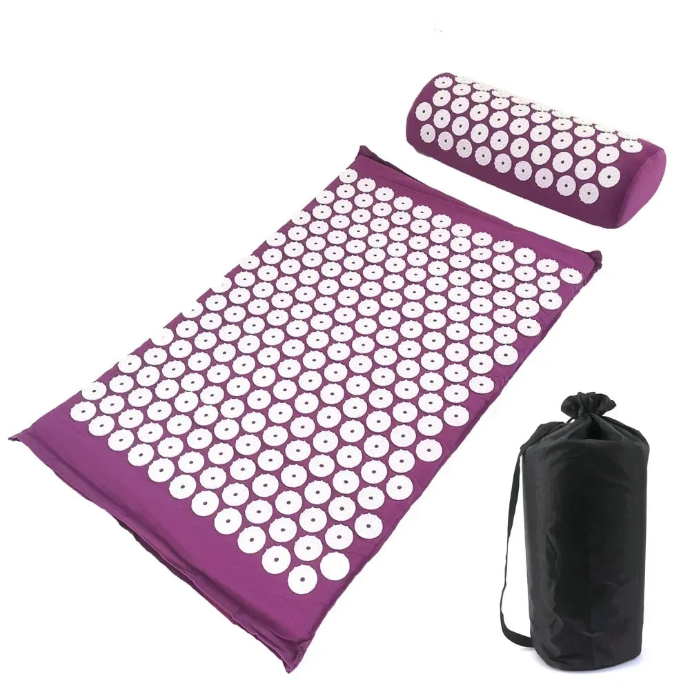 Acupressure Mat & Neck Pillow Set | Back Pain & Sleep Relief