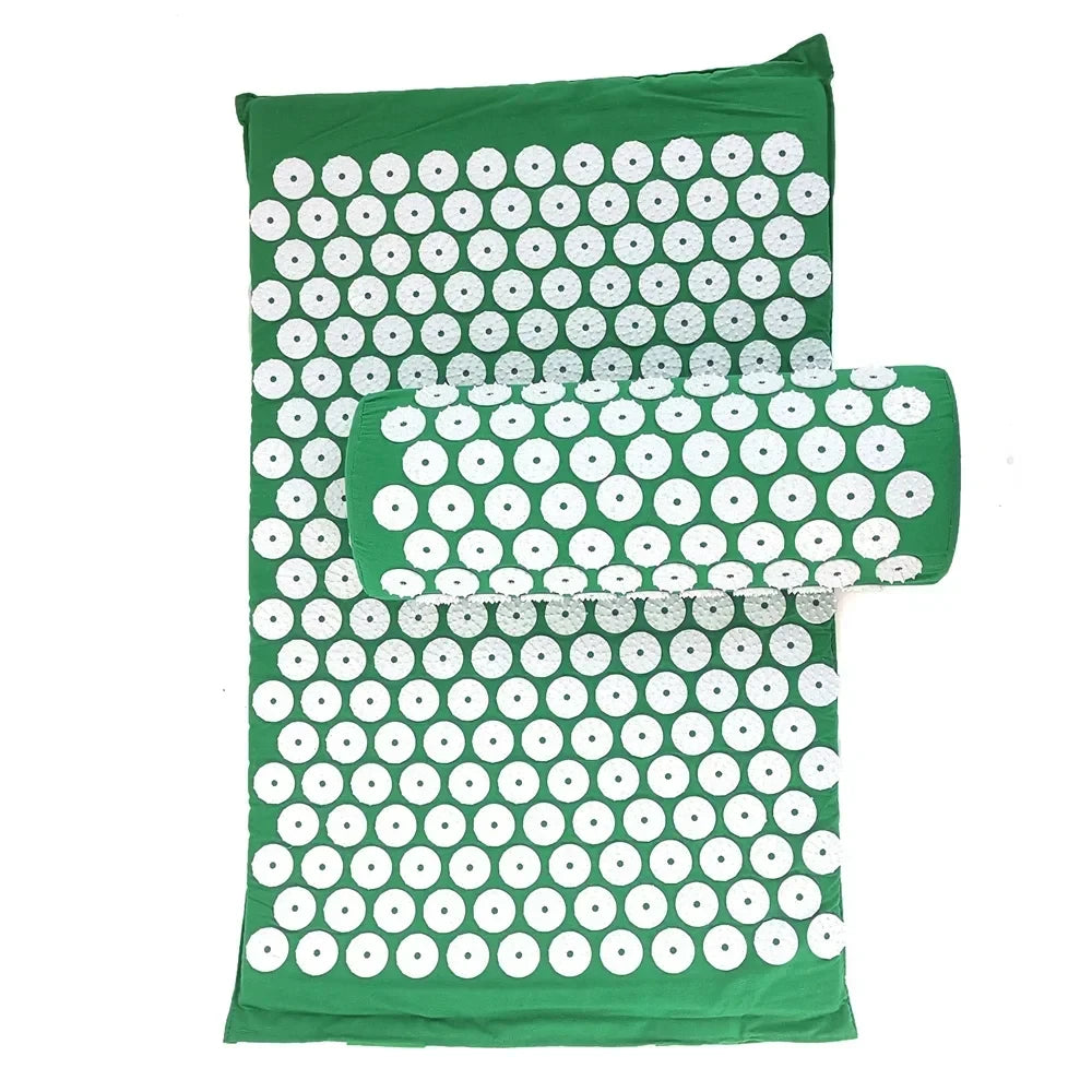 Acupressure Mat & Neck Pillow Set | Back Pain & Sleep Relief