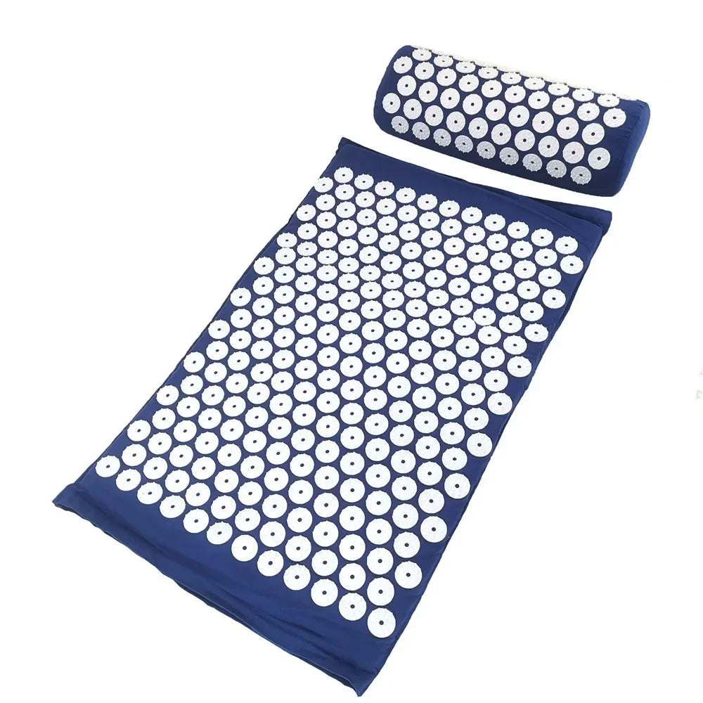 Acupressure Mat & Neck Pillow Set | Back Pain & Sleep Relief