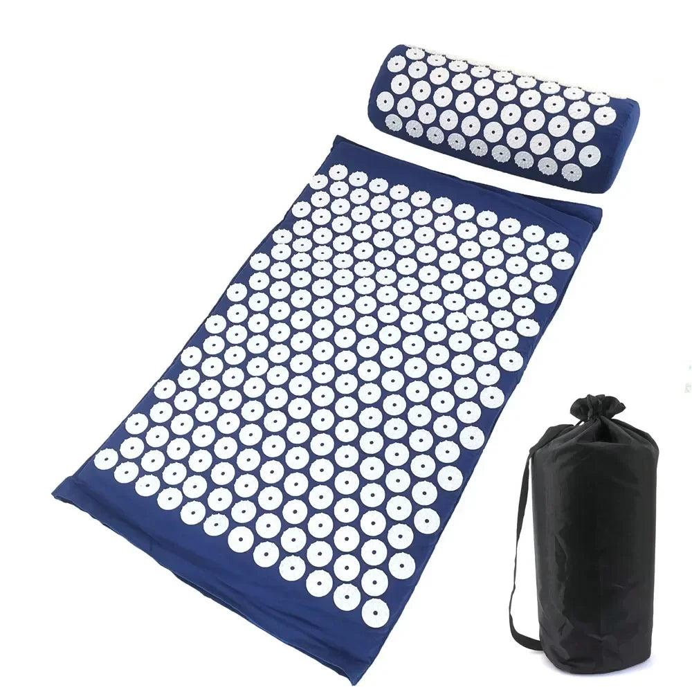 Acupressure Mat & Neck Pillow Set | Back Pain & Sleep Relief