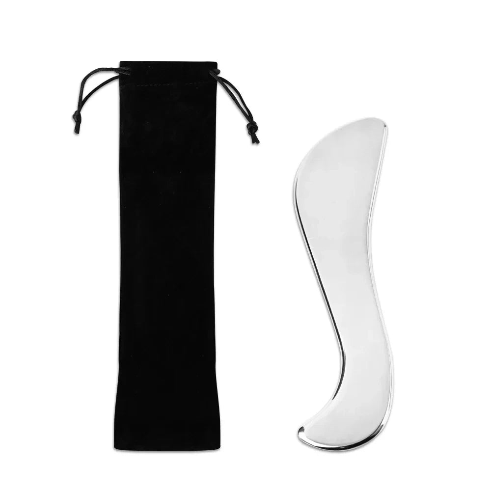Stainless Steel Gua Sha Facial Scraper | Face Lift & Lymphatic Drainage