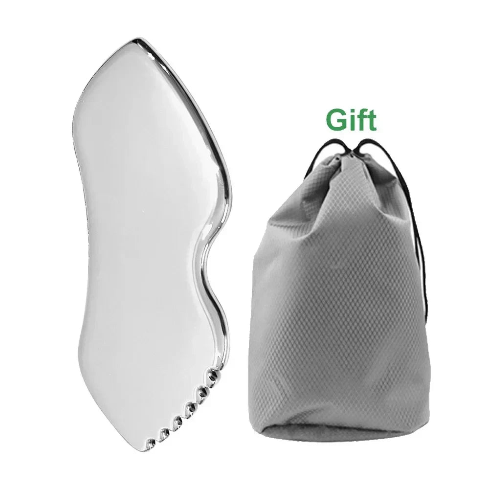 Stainless Steel Gua Sha Facial Scraper | Face Lift & Lymphatic Drainage