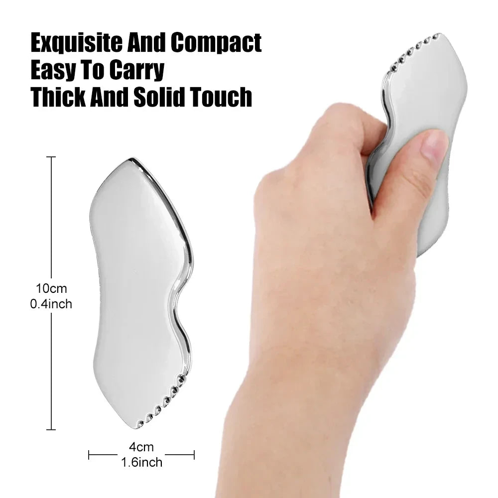 Stainless Steel Gua Sha Facial Scraper | Face Lift & Lymphatic Drainage