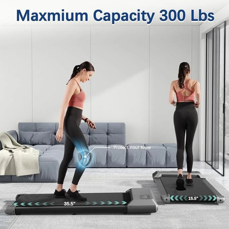 2-in-1 Under Desk Walking Pad & Running Machine
