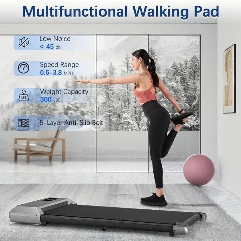 2-in-1 Under Desk Walking Pad & Running Machine