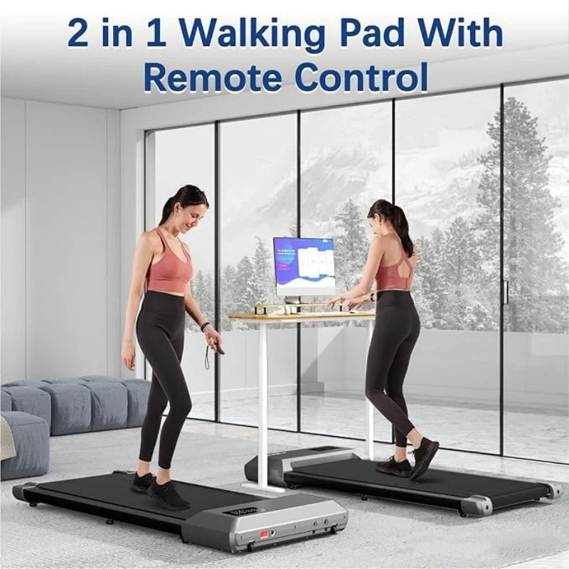 2-in-1 Under Desk Walking Pad & Running Machine