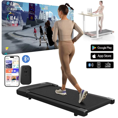 2-in-1 Under Desk Walking Pad & Running Machine
