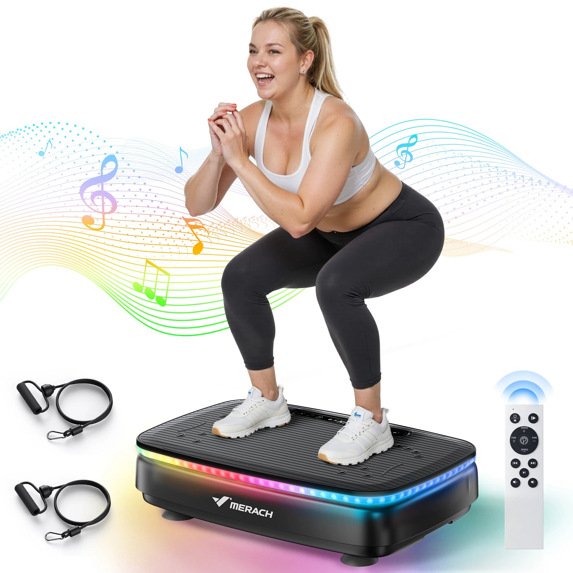 Vibration Plate – Whole Body Fitness Machine with Bluetooth & LED Lights | Own Your Glow