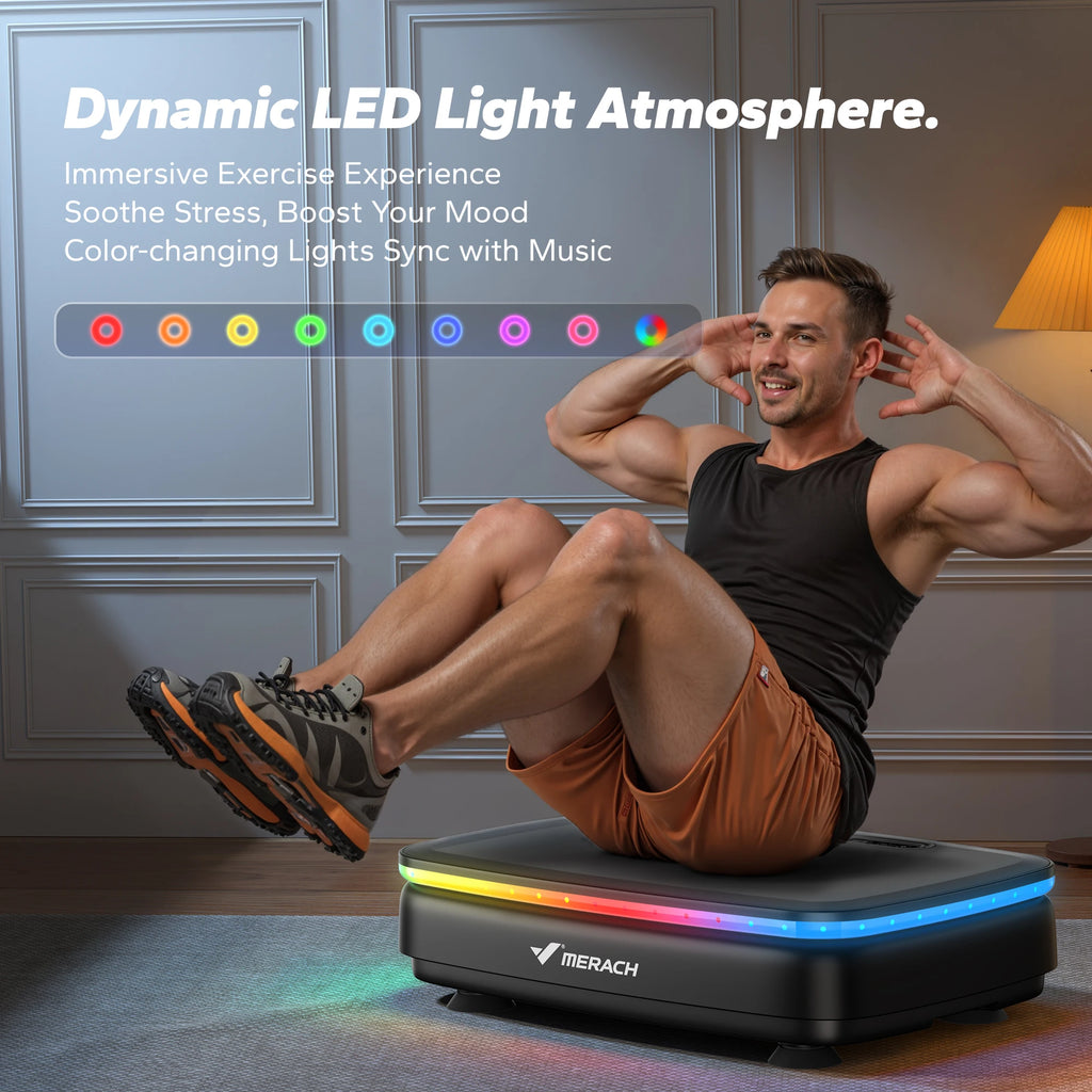 Vibration Plate – Whole Body Fitness Machine with Bluetooth & LED Lights | Own Your Glow