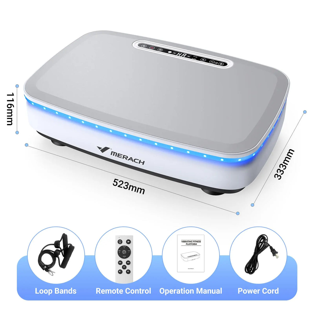 Vibration Plate – Whole Body Fitness Machine with Bluetooth & LED Lights | Own Your Glow
