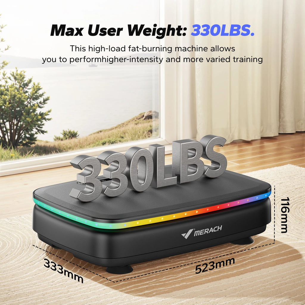 Vibration Plate – Whole Body Fitness Machine with Bluetooth & LED Lights | Own Your Glow