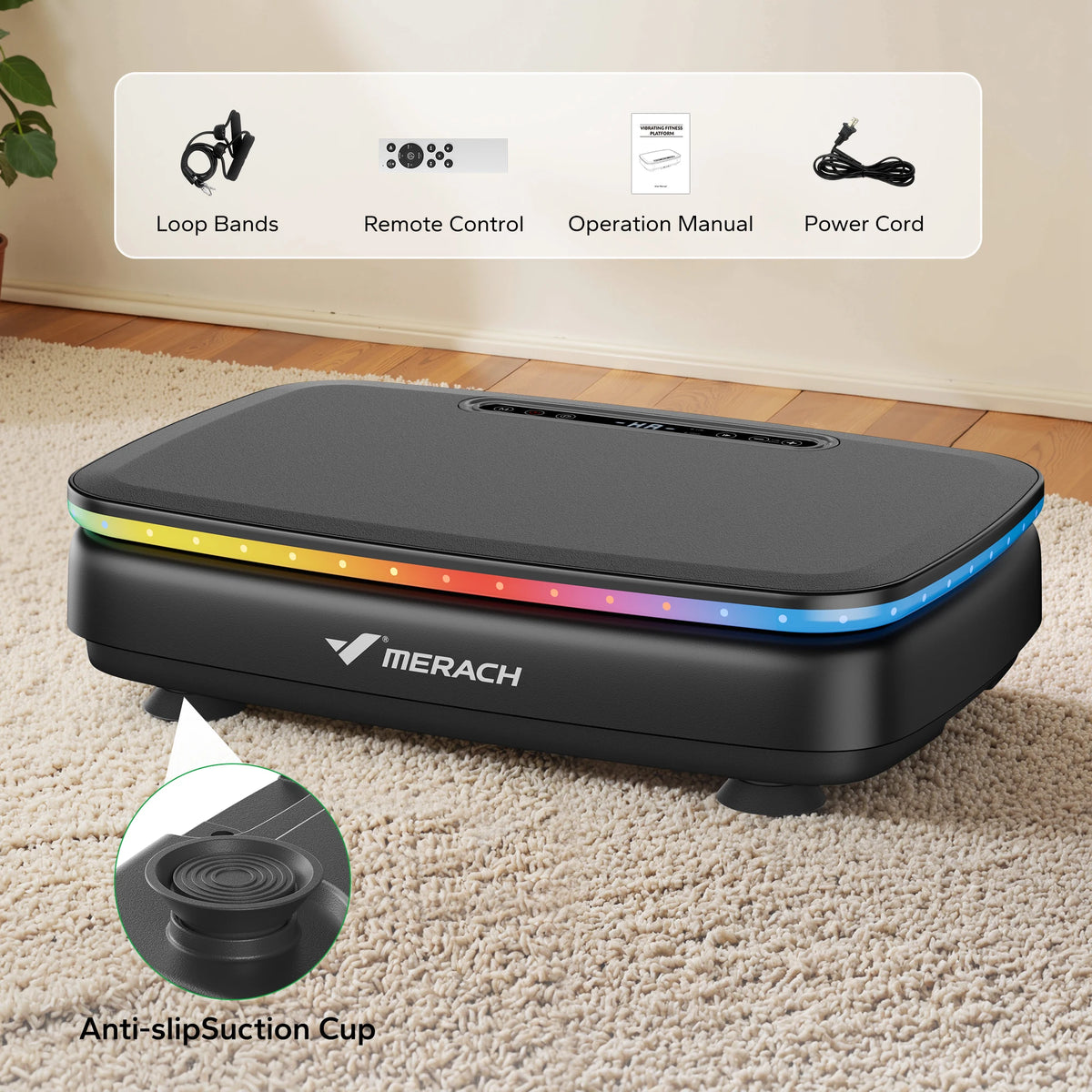 Vibration Plate – Whole Body Fitness Machine with Bluetooth & LED Lights | Own Your Glow