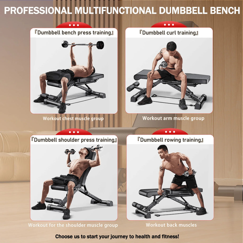 Adjustable Weight Bench – Foldable Incline & Decline Bench, 1,000 lb Capacity | Own Your Glow