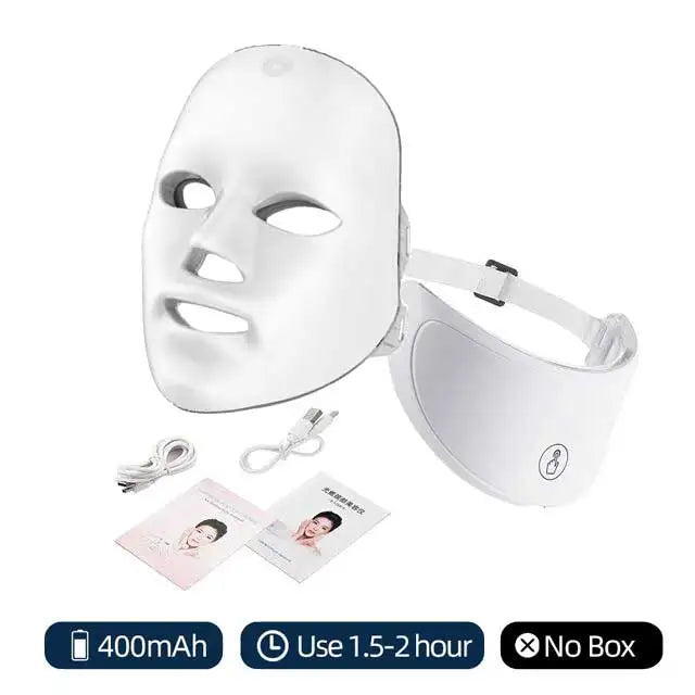 LED Light Therapy Face & Neck Mask – 7-Color Anti-Aging Device | Own Your Glow