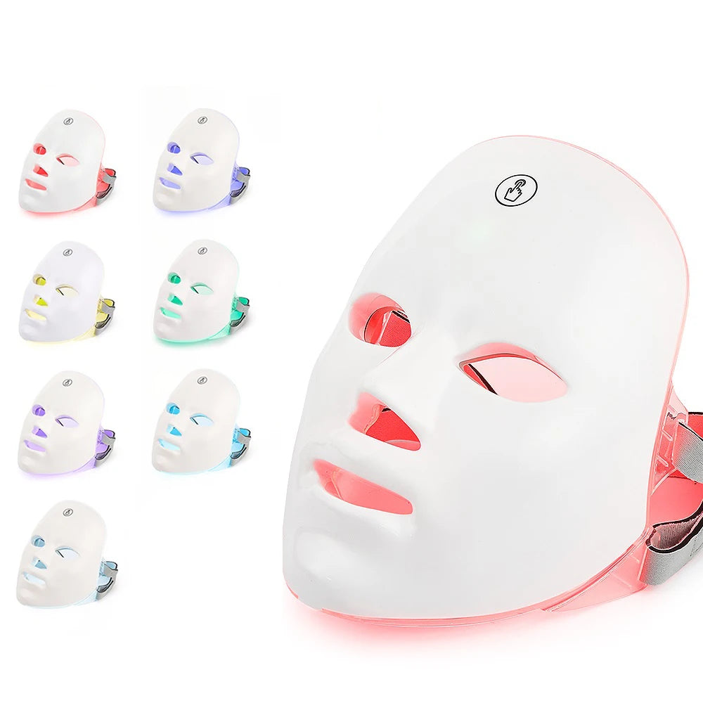 LED Light Therapy Face & Neck Mask – 7-Color Anti-Aging Device | Own Your Glow
