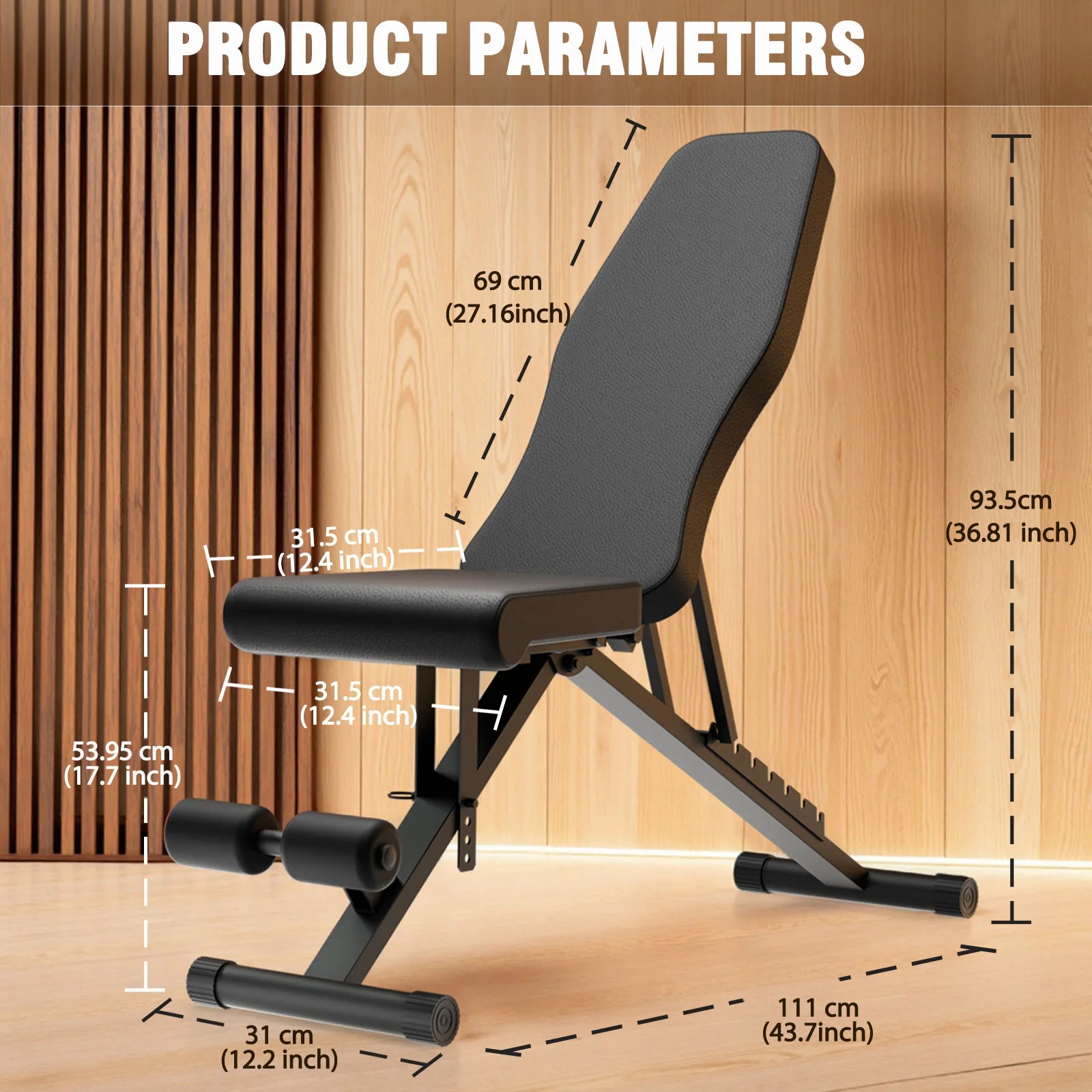 Adjustable Weight Bench – Foldable Incline & Decline Bench, 1,000 lb Capacity | Own Your Glow