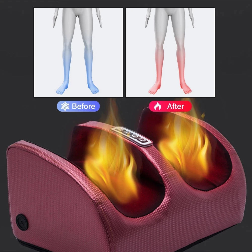 Electric Foot Massager – Shiatsu Kneading Deep Tissue Roller with Heat | Own Your Glow
