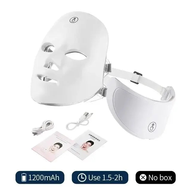 LED Light Therapy Face & Neck Mask – 7-Color Anti-Aging Device | Own Your Glow