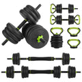 Adjustable Dumbbell Set 4-in-1 – 44/66/88 lb Weights, Barbell & Kettlebell Converter | Own Your Glow