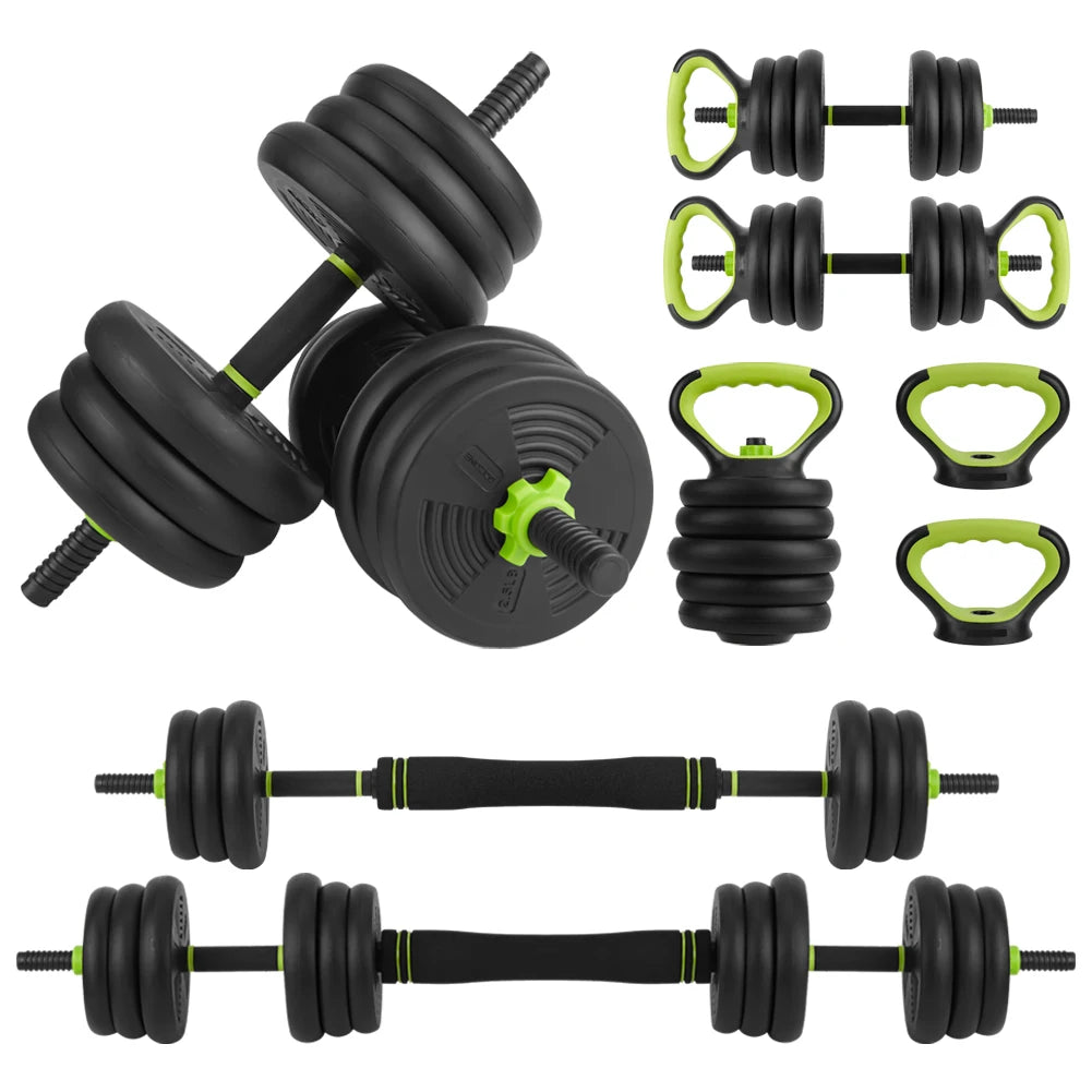 Adjustable Dumbbell Set 4-in-1 – 44/66/88 lb Weights, Barbell & Kettlebell Converter | Own Your Glow