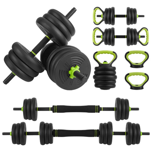Adjustable Dumbbell Set 4-in-1 – 44/66/88 lb Weights, Barbell & Kettlebell Converter | Own Your Glow